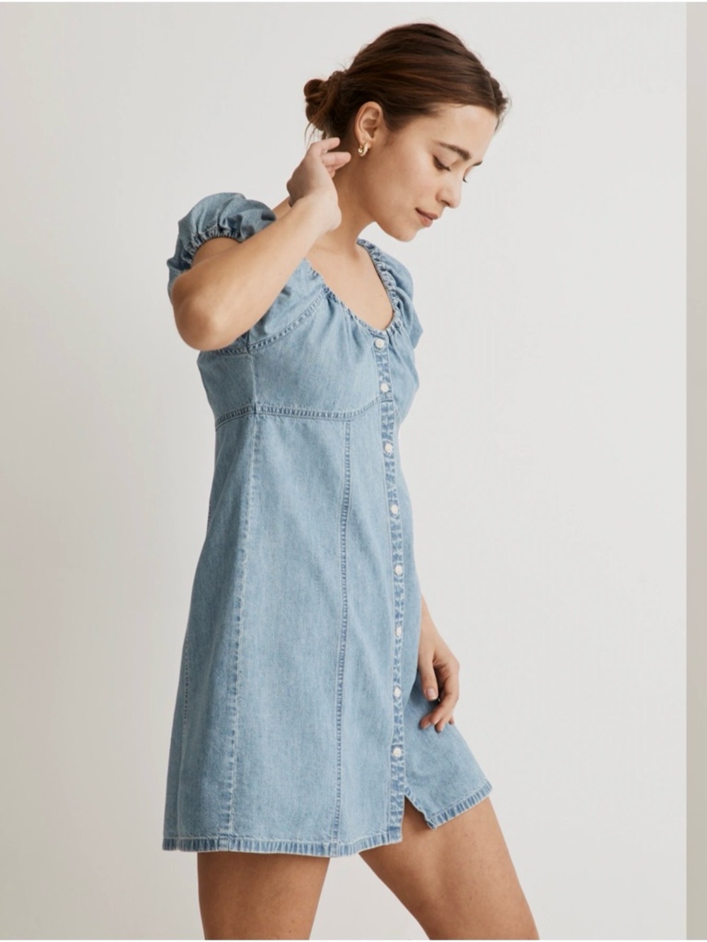 Madewell Light Blue Denim Mini Dress